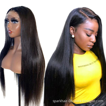 40 Inch Human Hair Wigs Wholesale 30 Inch Long Bone Straight Lace Front Wigs Raw Virgin Cuticle Aligned Wig For Black Women